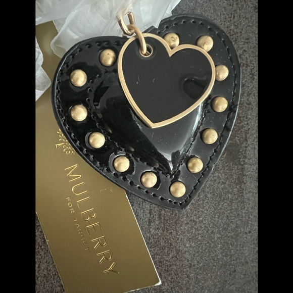 👜MULBERRY Black Patent Vegan Leather Velvet Quilt Mini Messenger Bag 🖤💛NWT - Picture 3 of 7